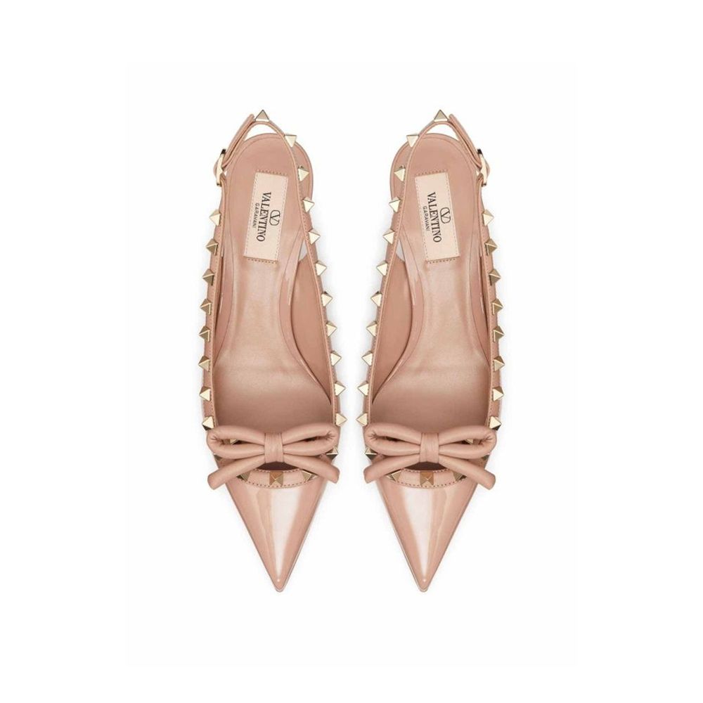 Décolleté Valentino Garavani in pelle di vitello beige con tacco alto