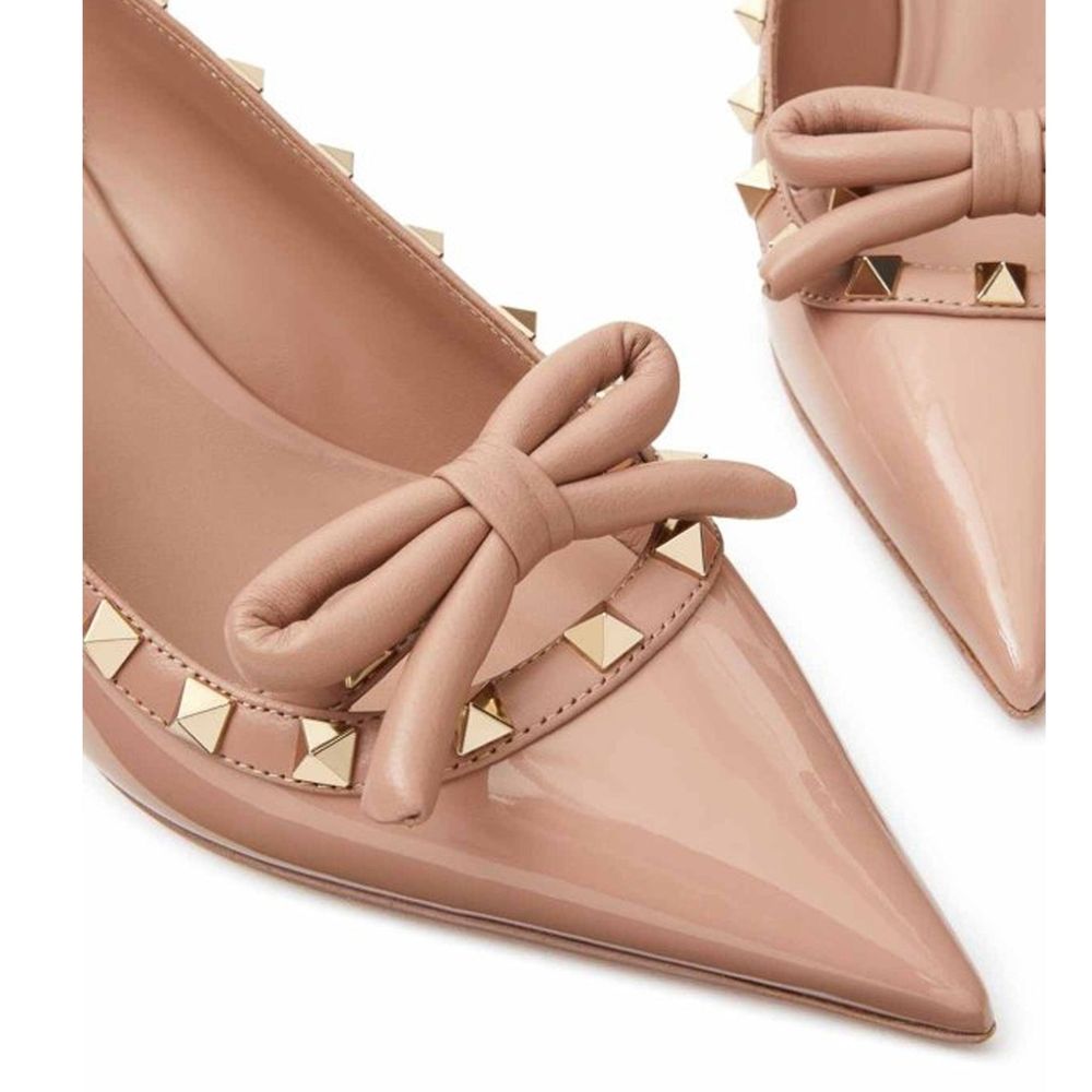 Décolleté Valentino Garavani in pelle di vitello beige con tacco alto