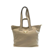 Baldinini Trend Beige Leather Women Shoulder Bag