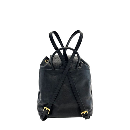 Baldinini Trend Black Leather Women Backpack