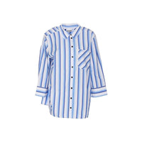 Ganni Blue Cotton Blouse