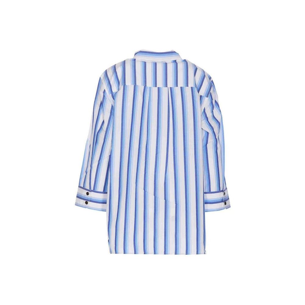 Ganni Blue Cotton Blouse