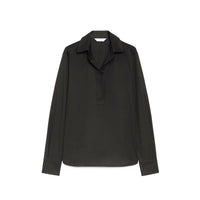 Max Mara Black Cotton Dress Shirt