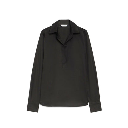 Max Mara Black Cotton Dress Shirt