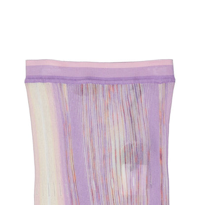 Missoni Purple Cotton Long Skirt