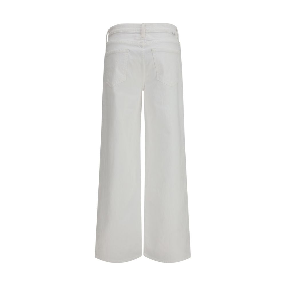 Jeans en jean de coton blanc Mother