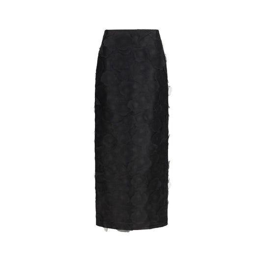 Gonna lunga in seta nera Max Mara