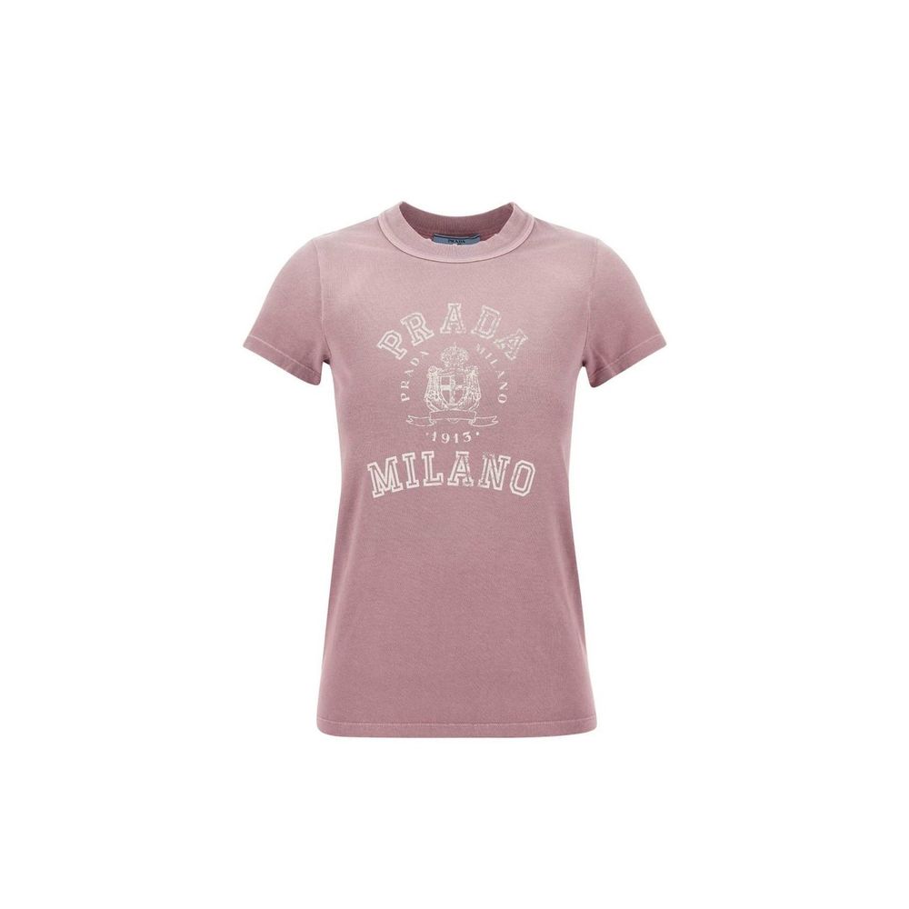 T-shirt en coton multicolore Prada