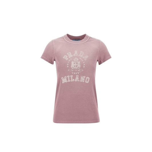 T-shirt Prada in cotone multicolore