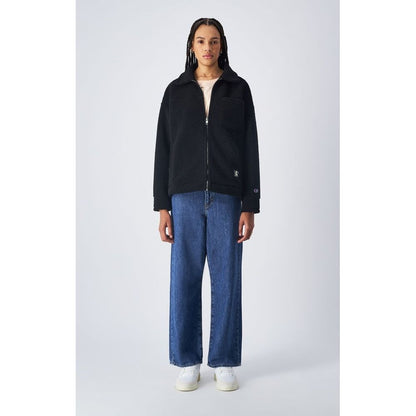 Champion Black Polyester Full-Length Jacket