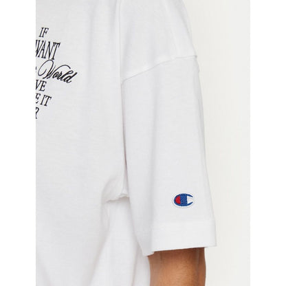 Champion White Cotton T-Shirt
