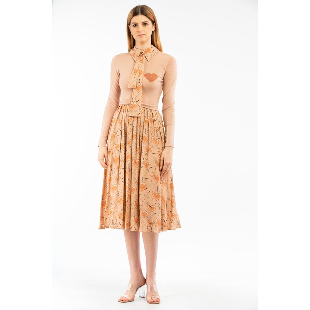 Robe décontractée en laine beige Elisabetta Franchi