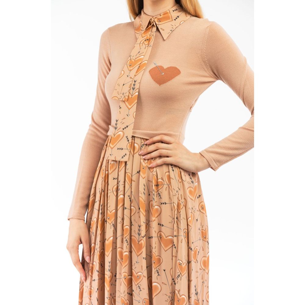 Robe décontractée en laine beige Elisabetta Franchi