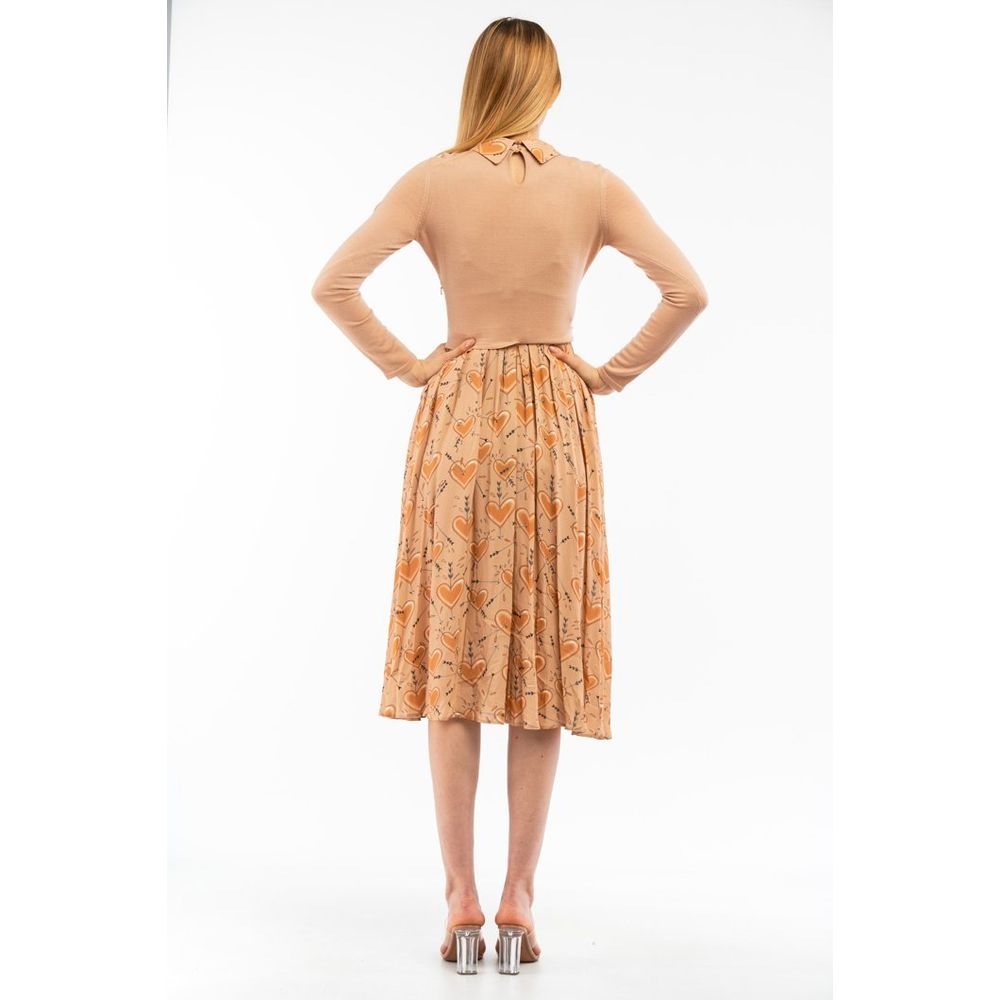 Robe décontractée en laine beige Elisabetta Franchi