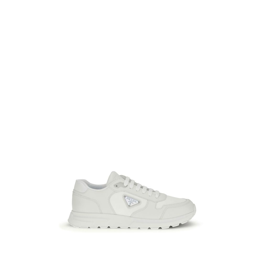 Baskets sportives Prada en polyamide recyclé blanc