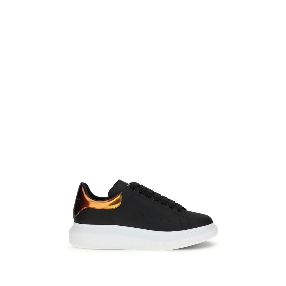 Baskets plateforme en cuir de veau noir Bos Taurus Alexander McQueen
