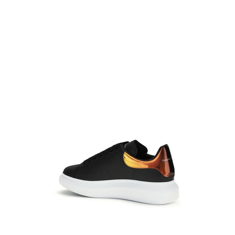 Baskets plateforme en cuir de veau noir Bos Taurus Alexander McQueen