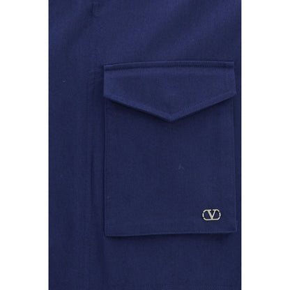 Valentino Garavani Blue Cotton Coat