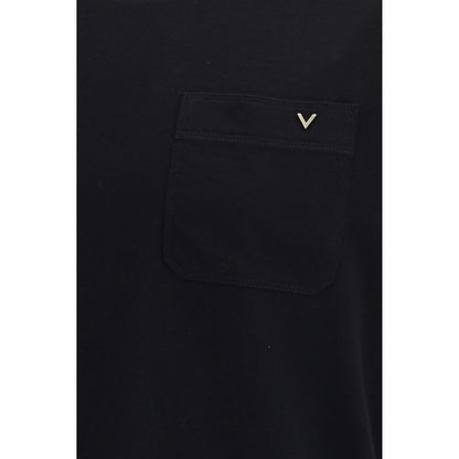 Valentino Garavani Black Cotton T-Shirt