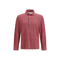 Polo in lino multicolor Brunello Cucinelli