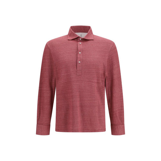 Polo in lino multicolor Brunello Cucinelli