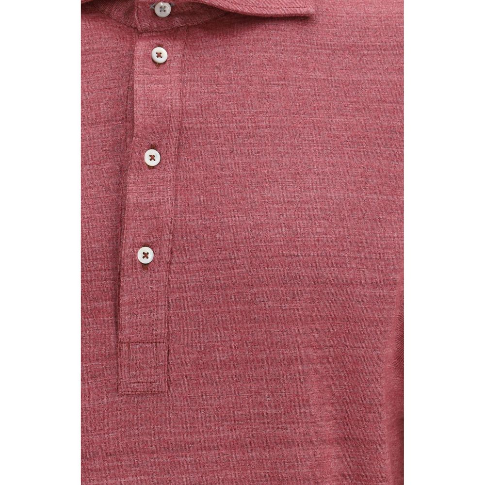 Polo in lino multicolor Brunello Cucinelli