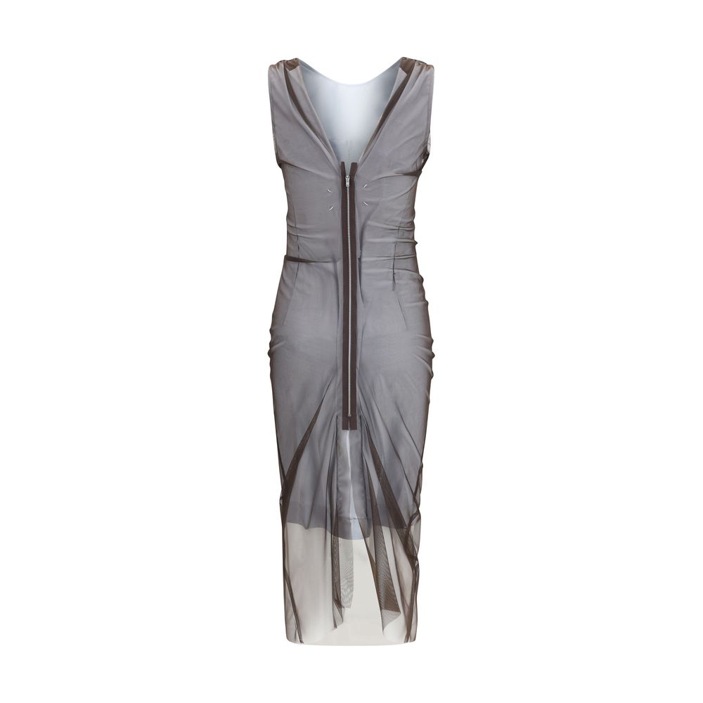 Maison Margiela Abito Casual Marrone in Poliammide