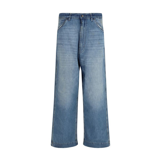 Maison Margiela Jeans Blu in Cotone a Vestibilità Comoda