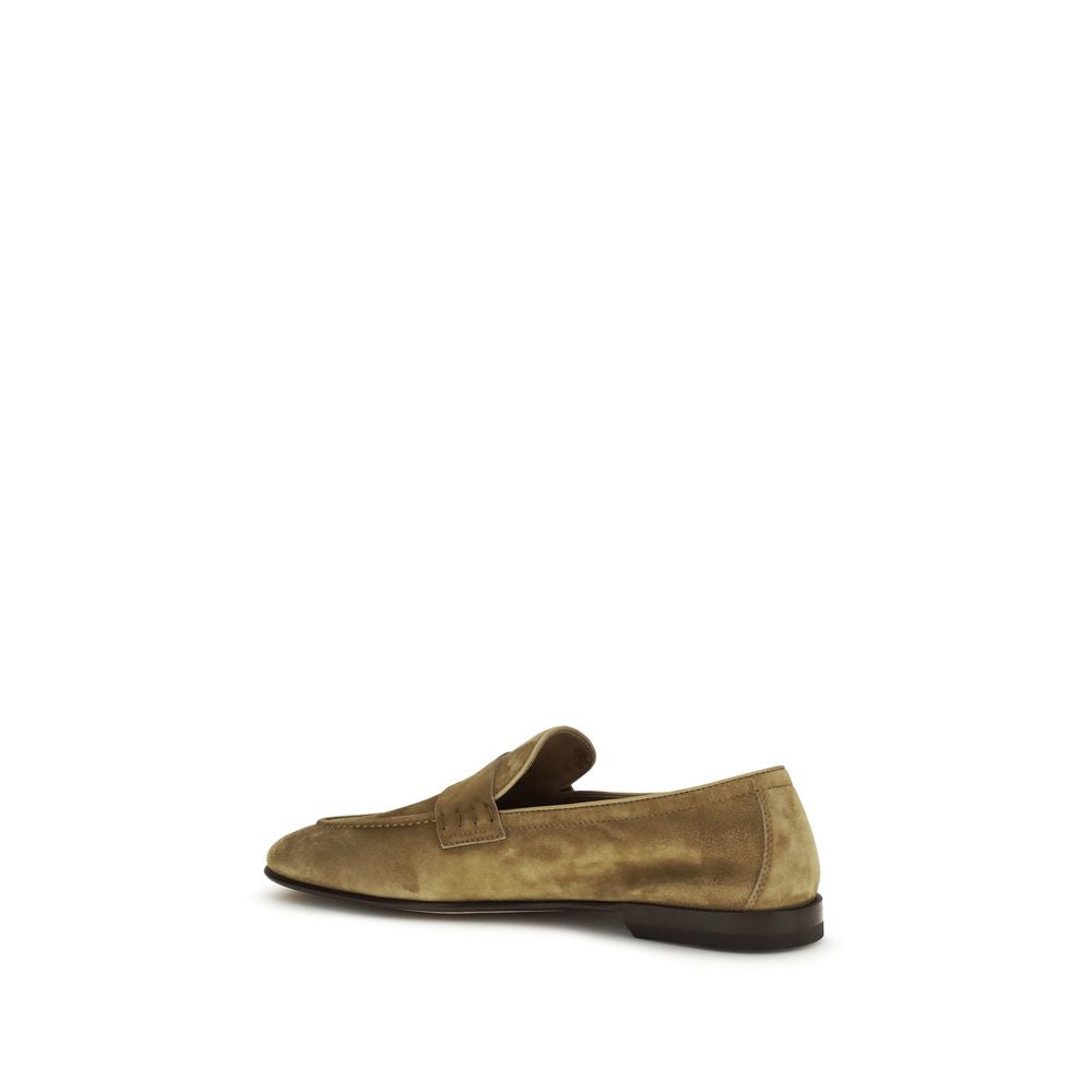 Mocassini slip-on Bally in pelle di vitello beige Bos Taurus
