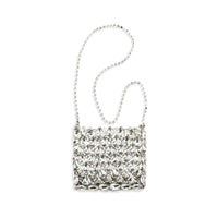 Self-Portrait Silver Polyester Shoulder Bag