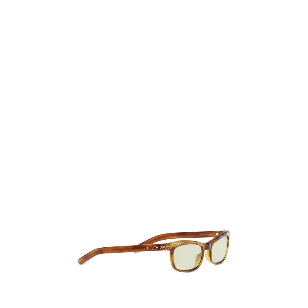 Occhiali da sole Valentino Garavani in acetato marrone