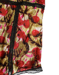 Roberto Cavalli Multicolor CherryPrint Lace Bodysuit Underwear