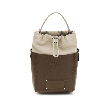 Sac seau Maison Margiela en cuir de veau marron Bos Taurus