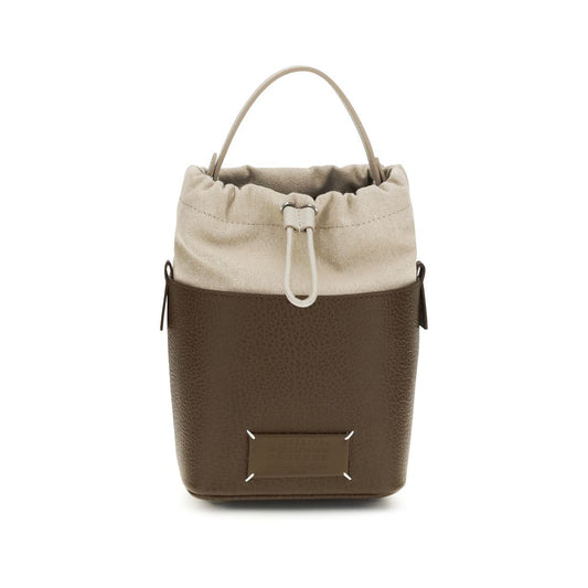 Sac seau Maison Margiela en cuir de veau marron Bos Taurus