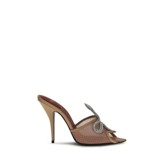Sandali Valentino Garavani con tacco a spillo in pelle di capra multicolore