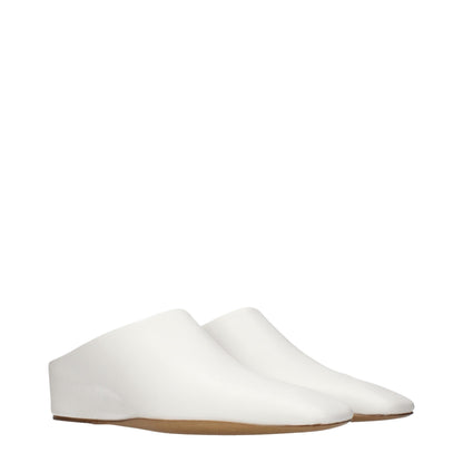 Ciabatte Jil Sander in pelle bianca