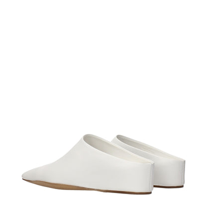 Ciabatte Jil Sander in pelle bianca