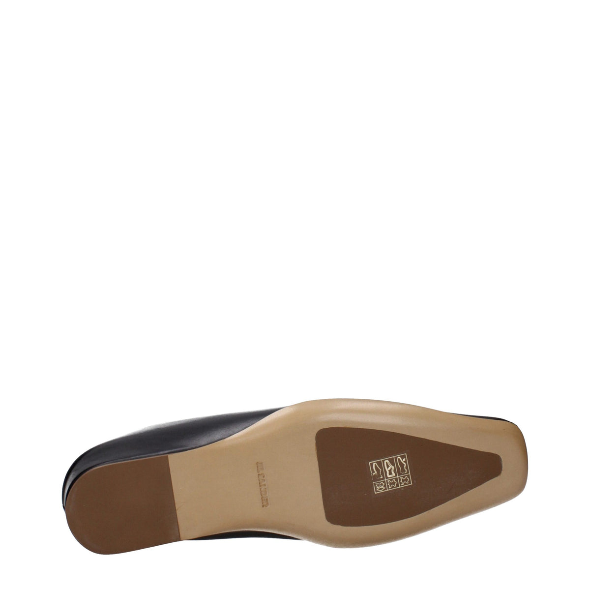 Jil Sander Pantofole in Pelle Nera