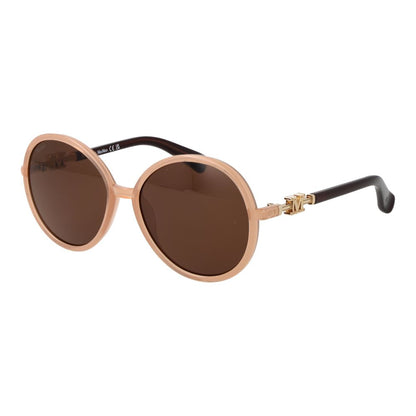 Lunettes de soleil en plastique beige Max Mara