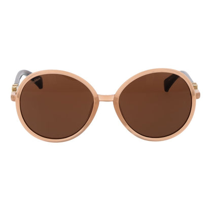 Lunettes de soleil en plastique beige Max Mara
