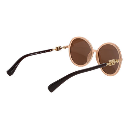 Lunettes de soleil en plastique beige Max Mara