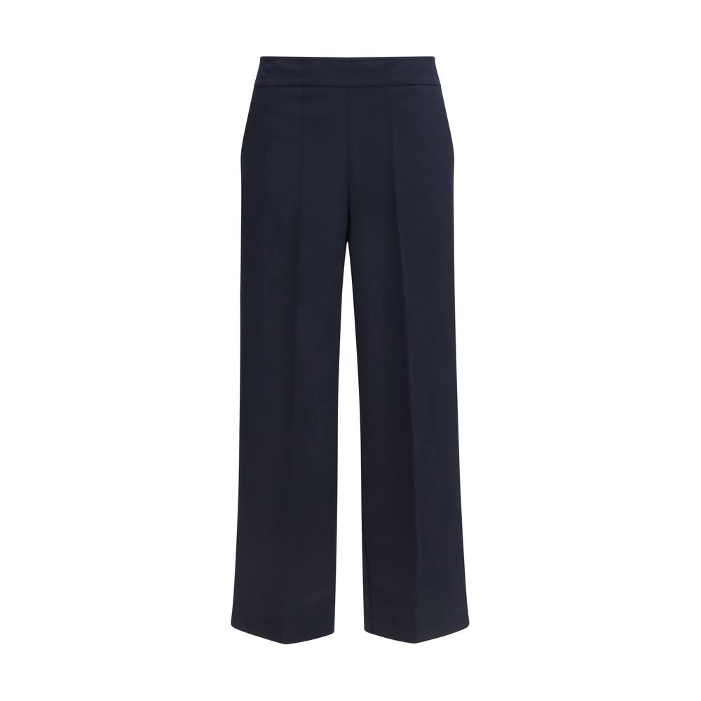 Pantaloni casual in poliestere blu Avenue Montaigne