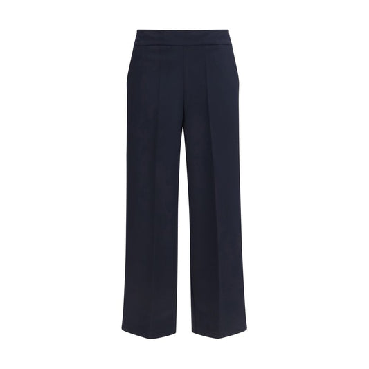 Pantaloni casual in poliestere blu Avenue Montaigne