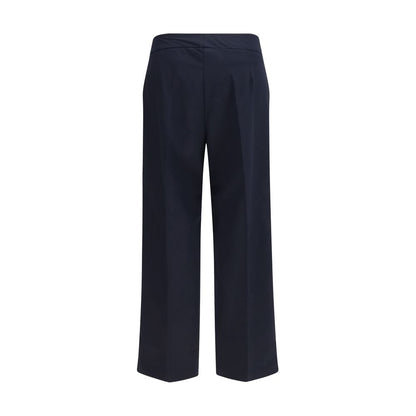 Pantaloni casual in poliestere blu Avenue Montaigne