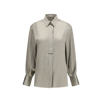 Chemise en soie bicolore Brunello Cucinelli