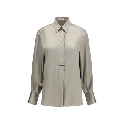 Chemise en soie bicolore Brunello Cucinelli