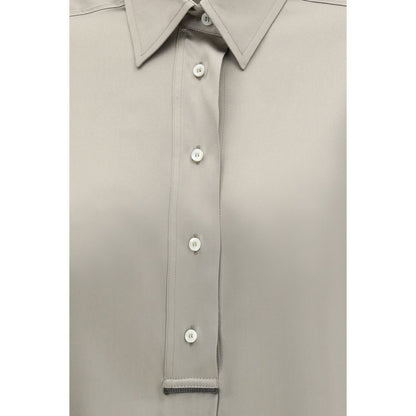 Chemise en soie bicolore Brunello Cucinelli
