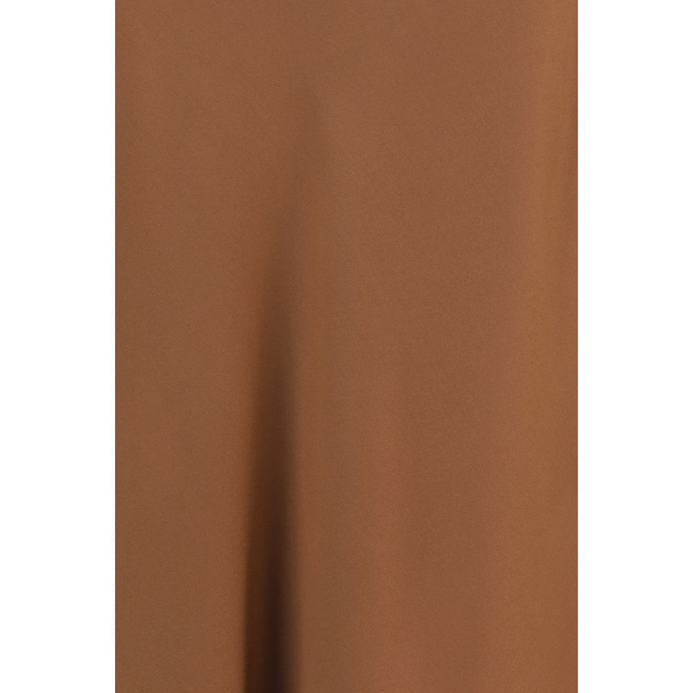 Jupe midi Brunello Cucinelli en acétate marron