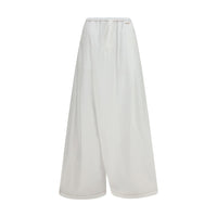Marni White Cotton Casual Pants