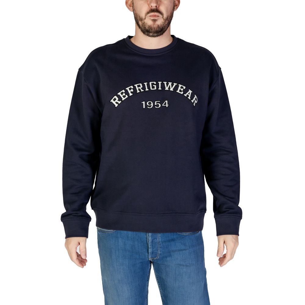 Felpa girocollo Refrigiwear in cotone blu